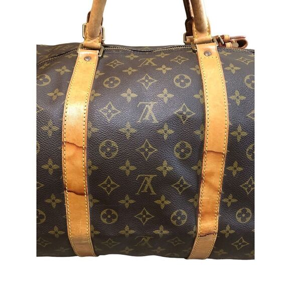 Louis Vuitton Monogram Keepall 60 Travel Duffle with Luggage Tag - Picture 11 of 16